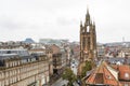 Newcastle upon Tyne Newcastle Skyline view and St Nicholas Cathedral and St James Park in the background Royalty Free Stock Photo