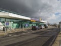 Newcastle Upon Tyne, England, United Kingdom. The exterior of the international airport