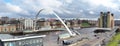 Newcastle upon Tyne, England, United Kingdom. The Gateshead Millennium bridge