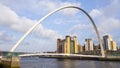 Newcastle upon Tyne, England, United Kingdom. The Gateshead Millennium bridge