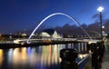 Newcastle Upon Tyne's Quayside at night Royalty Free Stock Photo