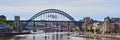 Newcastle upon Tyne, UK, 11 July 2022 - View of the Tyne Bridge, Newcastle, England.