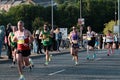 Newcastle upon Tyne UK 9th June 2023 Blaydon Races competitors crossing the Tyne at Scotswood Bridge Royalty Free Stock Photo