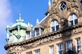 Grainger Street Newcastle. Closeup of building decor and tower. Emerson Chambers