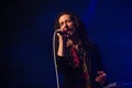 Newcastle UK - Nov 2018: Turbowolf singer Chris Georgiadis at Newcastle Northumbria Institute supporting Killing Joke