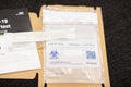 UK home Covid testing kit. NHS Test and Trace Royalty Free Stock Photo