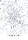 Newcastle - United Kingdom Ash Plane Map