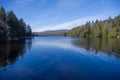 Newcomb Lake on a clear day Royalty Free Stock Photo