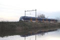 Newest dutch local sprinter SNG of CAF running between The Hague and Haarlem at Noordwijkerhout in the Netherlands.