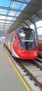 Newest mrt malaysia red color on track