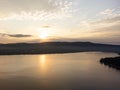 Newfound Lake Aerial Sunrise