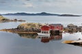 Newfoundland fishing shacks NL Atlantic Canada Royalty Free Stock Photo