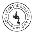 Newfoundland and Labrador Canada Stamp Postal. A Map Silhouette Seal. Passport Round Design. Vector Icon Design Retro Travel.