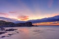 Newfoundland and Labrador coastline at sunrise Royalty Free Stock Photo