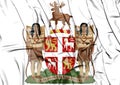 Newfoundland and Labrador coat of arms, Canada. Royalty Free Stock Photo