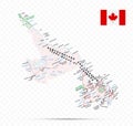 Newfoundland and Labrador Map Royalty Free Stock Photo