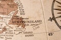 Newfoundland Map Royalty Free Stock Photo