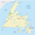 Newfoundland road map Royalty Free Stock Photo