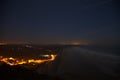 Newgale beach at night