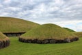Newgrange and Knowth - stone age sites Royalty Free Stock Photo