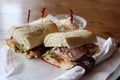 Newk`s Club Sandwich with side of coleslaw.