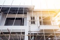 Newly built homes in a residential estate in Thailand.