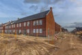 Newly built houses on building site