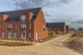 Newly built houses in modern street Royalty Free Stock Photo