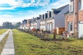 newly built houses in row Royalty Free Stock Photo