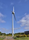 A newly built privately owned Farm Turbine above the Angus Glens at Stracathro.