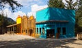 Newly built souvenir stores at a remote destination in alaska