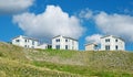 Newly built white houses Royalty Free Stock Photo