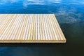 Newly built wooden landing stage