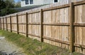 New Backyard fence facing alley Royalty Free Stock Photo