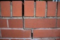 Newly constructed brick wall with subsidence damage visible cracking Royalty Free Stock Photo