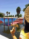 Newly constructed pond in temple