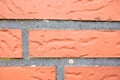 Newly constructed  red brick wall - good for wallpapers Royalty Free Stock Photo