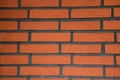 Newly constructed  red brick wall - good for wallpapers Royalty Free Stock Photo