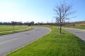 Newly Constructed Suburban Asphalt Roadway