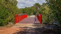 Newly Constructed Walking Track And Bridge Through Bushland Royalty Free Stock Photo