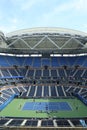 Newly Improved Arthur Ashe Stadium with finished retractable roof at the Billie Jean King National Tennis Center