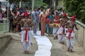 A newly married Sri Lankan couple at Pinnewala (Pinnawela) in Sri Lanka.