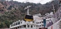 Newly opened ropeway at Vaishno Devi which is used as a transport from Bhawan to Bhairo mandir