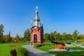 The newly opened territory of the Kronstadt dock admiralty of Emperor Peter I with a chapel in the name of the holy first-supreme