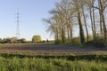 Newly plowed field for planting crops in the countryside