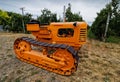 Newly restored Oliver OC-4 caterpillar tractor