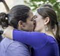A newly wed lesbian couple in Wisconsin