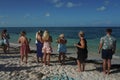 Newly Weds at the beach at Finest Playa Mujeres Resort in Cancun, Mexico