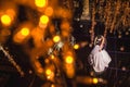 Newlywed couple dancing first dance, bride and groom waltz dancefloor
