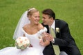 Newlywed couple in love wedding